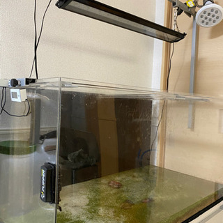 900×450×450アクリル水槽オーバーフロー台付フルセット（中古）