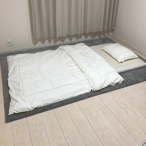 ニトリ 三つ折りマットレス\u0026掛け布団\u0026枕