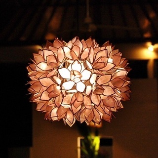 アジアン バリ島 カスピカイシェル ランプ リゾートの画像