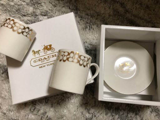新品　COACH カップ\u0026ソーサーセット