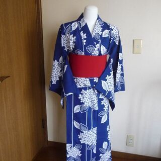 手縫い仕立て浴衣と帯と草履