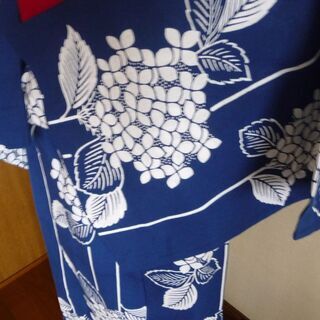 手縫い仕立て浴衣と帯と草履の画像