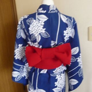 手縫い仕立て浴衣と帯と草履の画像