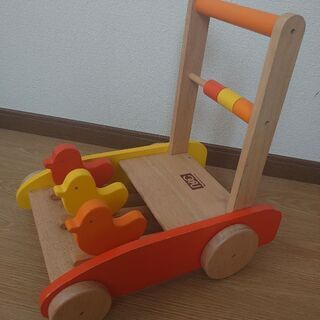 【お取り引き中】手押し車 木製ウォーカー カタカタ