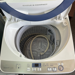 全自動洗濯機　SHARP 2016年 5.5Kg 001