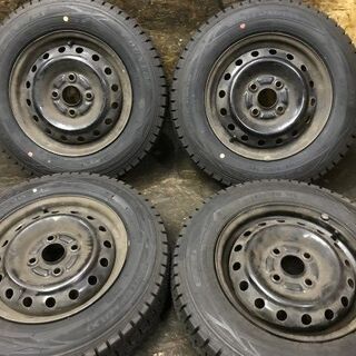 タイヤ未走行【DUNLOP WINTER MAXX WM01 145/80R13】スタッドレス【スチールホイール 13インチ 4J4HPCD100】2018年製　(MTG117) クレジットカード QR決済可能