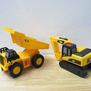 jtp-0543　TOY STATE　CAT　ミニカー　2点セット　ダンプカー　ショベルカー　ユンボの画像