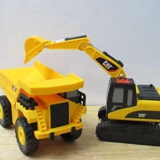 jtp-0543　TOY STATE　CAT　ミニカー　2点セット　ダンプカー　ショベルカー　ユンボの画像