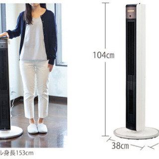 【美品 コイズミ 扇風機】扇風機 ファンヒーター タワーファン 温風 送風 コイズミ (KHF-1212) 扇風機&ヒーターの画像