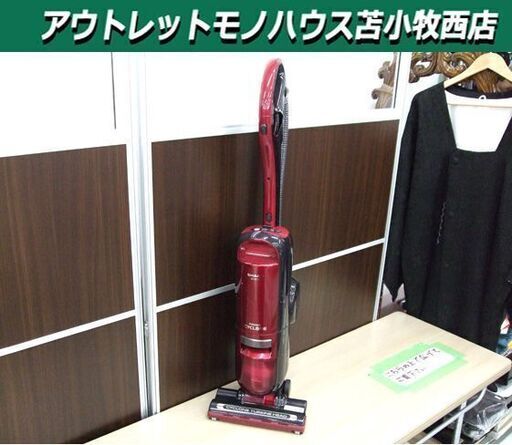 サイクロン クリーナー スティック 2010年製 シャープ EC-ST11 掃除機 赤×黒 中古 苫小牧西店
