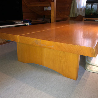 （お取引き決定しました）特大W2000 無垢天板　重厚ダイニングローテーブルの画像