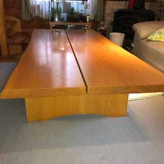 （お取引き決定しました）特大W2000 無垢天板　重厚ダイニングローテーブルの画像