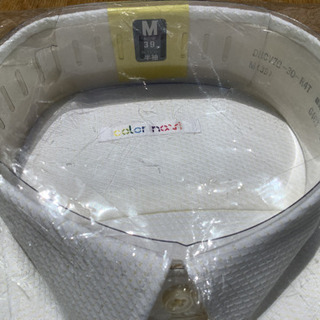 引渡済　新品未使用　形態安定シャツ　ブルー&イエローの画像