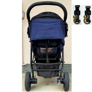 配達可★PayPay対応★joie ジョイ― 【KATOJI カトージ】Litetrax ライトトラックス A型ベビーカー バギー ブラック×ネイビーの画像