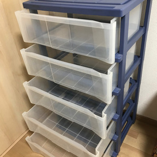 【急募！8/4〜8/9】日本製 5段　衣装ケース　プラスチック製...