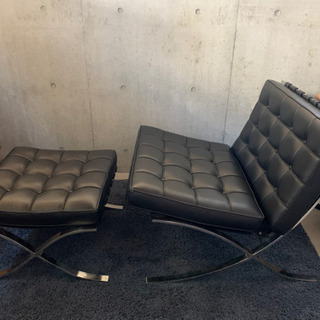 バルセロナチェア　オットマン付き　リプロダクト品の画像