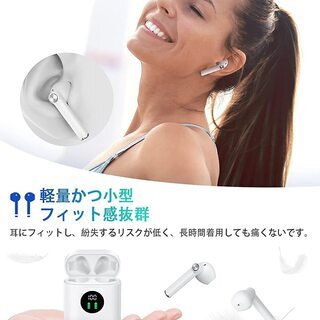 【新品・未使用】Bluetooth イヤホン（電池残量表示付）の画像