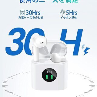【新品・未使用】Bluetooth イヤホン（電池残量表示付）の画像