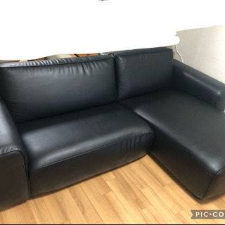 IKEA 合皮ソファー　3人掛け