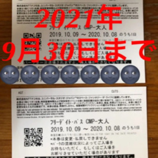 ユニバ チケット 2枚
