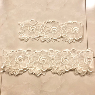 【ネット決済・配送】カネボウ　レース　オフホワイト　白　バラ　花柄　Kanebo lace カネボー　アンティーク　フレンチ　ニードルポイント　フリル　フリフリ　手芸　ハンドメイド　リボン　幅広 Handmade white lace antique French needlepoint ribbon frill の画像