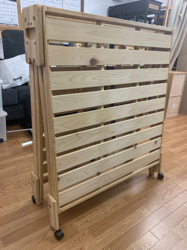 エムール 日本製 ひのき 折りたたみベッド  ロータイプ シングル ベッド 折りたたみベッド すのこベッド ベッドフレーム