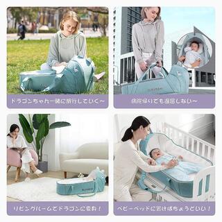 Sunveno 携帯型ベビーベッド赤ちゃん退院ベビーかごベビーキャリーバスケットの画像