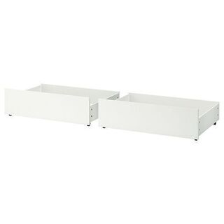 IKEA ベッドフレーム、すのこ、ベッド下収納ボックスの画像