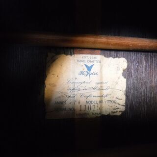 近々終了予定！　アコースティックギター　K.yairi YW-800　中古・難あり！の画像