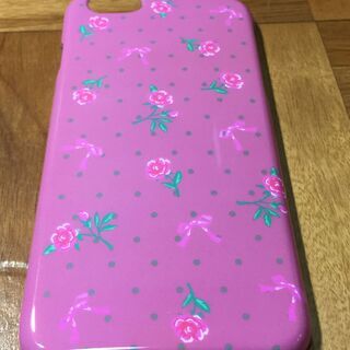 ■　新品　iPhone6 iPhone6S　ハードケース　カバー　ローズ　花柄　ピンク 　管82の画像