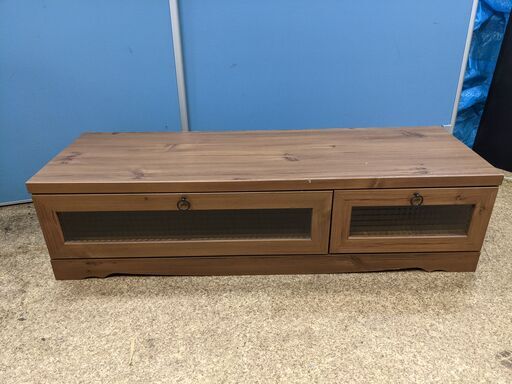 (売約済み)テレビボード 幅120cm TV台 木製 おしゃれ ナチュラル 収納棚 ガラス窓