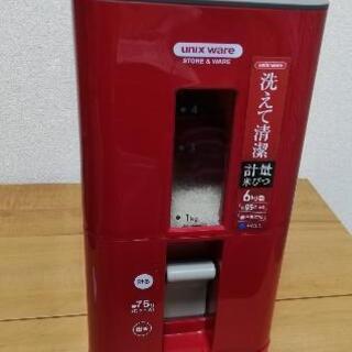 【お譲りします】小型＆スリム『米びつ』(0.5合ずつ出せる、６k...