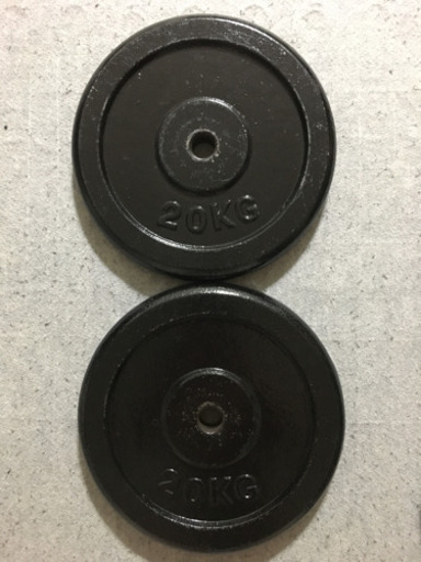 バーベル プレート 20kg×2 (計40kg)