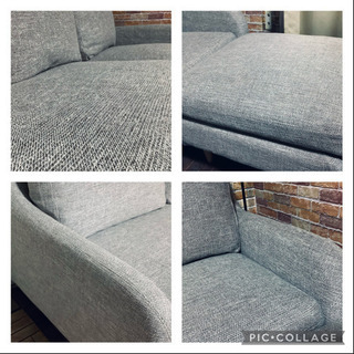 ☑️メルカr売約済み　大塚家具15万円3人掛けソファー全面クリーニング済み清潔　エスハウスの画像
