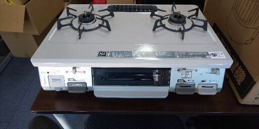 リンナイ 都市ガス ガステーブル グリル未使用 ホースつき