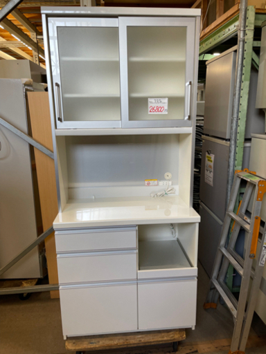 パモウナ　レンジボード　ソフトクローズ　w90 d50 h206cm