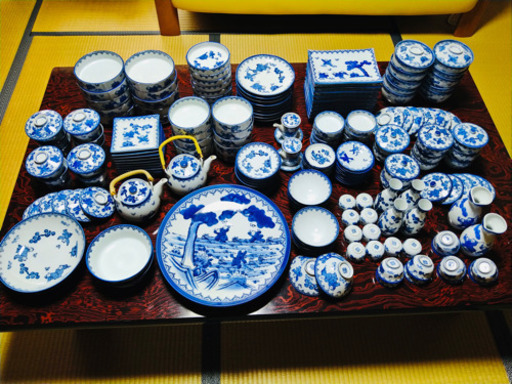 値段交渉可　唐子茶碗　鍋島寿山窯　有田焼　波佐見焼　大量１２０点以上　平皿　丸皿　茶碗蒸し　ホテル　旅館　業者　食器　角皿　燗瓶　猪口　急須　湯呑み　醤油差し　蓋付き椀　飯茶碗　小皿　大皿　食器