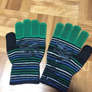 ☆p ニット手袋　サッカー　アスレタ　フリーサイズ　滑り止め　在庫3 ATHLETA グローブ　フットサル　防寒　　管4の画像