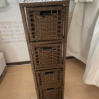 ニトリ　編み込み　収納ケース　の画像