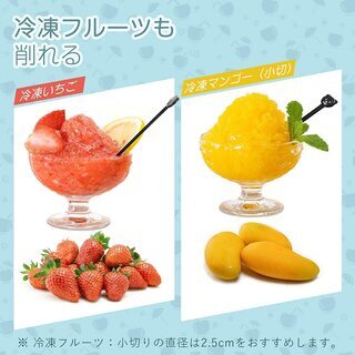 電動かき氷機 ☆ バラ氷／冷凍フルーツ氷にも対応 ！の画像