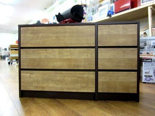 中村敬木工 ローチェスト 幅118×奥37×高75cm ブラウン 整理 収納 家具 タンス 札幌 厚別店