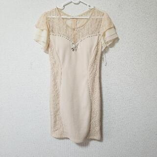 ミニドレス  ベージュ