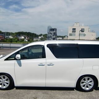 【自社ローン】★保証人無し★全国対応★アルファード 車高調 フリップDモニター 240G パノラマサンルーフ ウッドコンビH Bカメ リモSTの画像