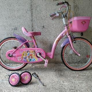 【スタンド付】ディズニープリンセス 自転車