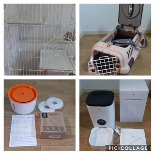 【半額以下】猫飼育用品一式★ケージ、トイレ、給水器、給餌器、キャリー、巣など