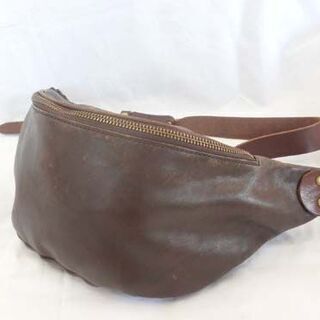 【1円スタート】 スロウ SLOW ウエストバッグ ボディバッグ レザー ブラック 黒