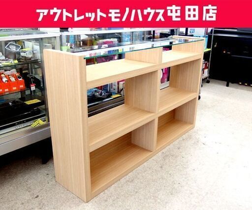 3段 おしゃれ飾り棚 ガラス天板 オープンシェルフ ディスプレイ ラック 陳列棚 店舗什器 ☆ PayPay(ペイペイ)決済可能 ☆ 札幌市 北区 屯田