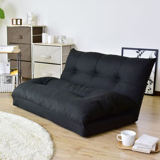 ?Aローソファー【ホクト／ブラック色】 ソファ コンパクト 訳あり 新品 未使用 ※定価12,990円?