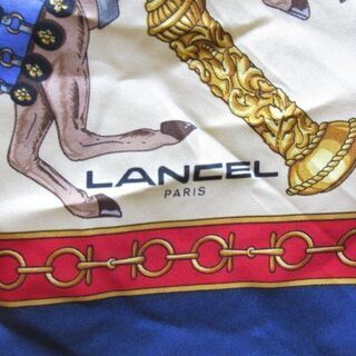 jtp-0568　LANCEL　スカーフ　ランセル　絹100％　シルク　シルクスカーフの画像