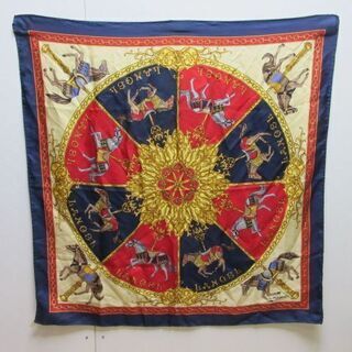 jtp-0568　LANCEL　スカーフ　ランセル　絹100％　...